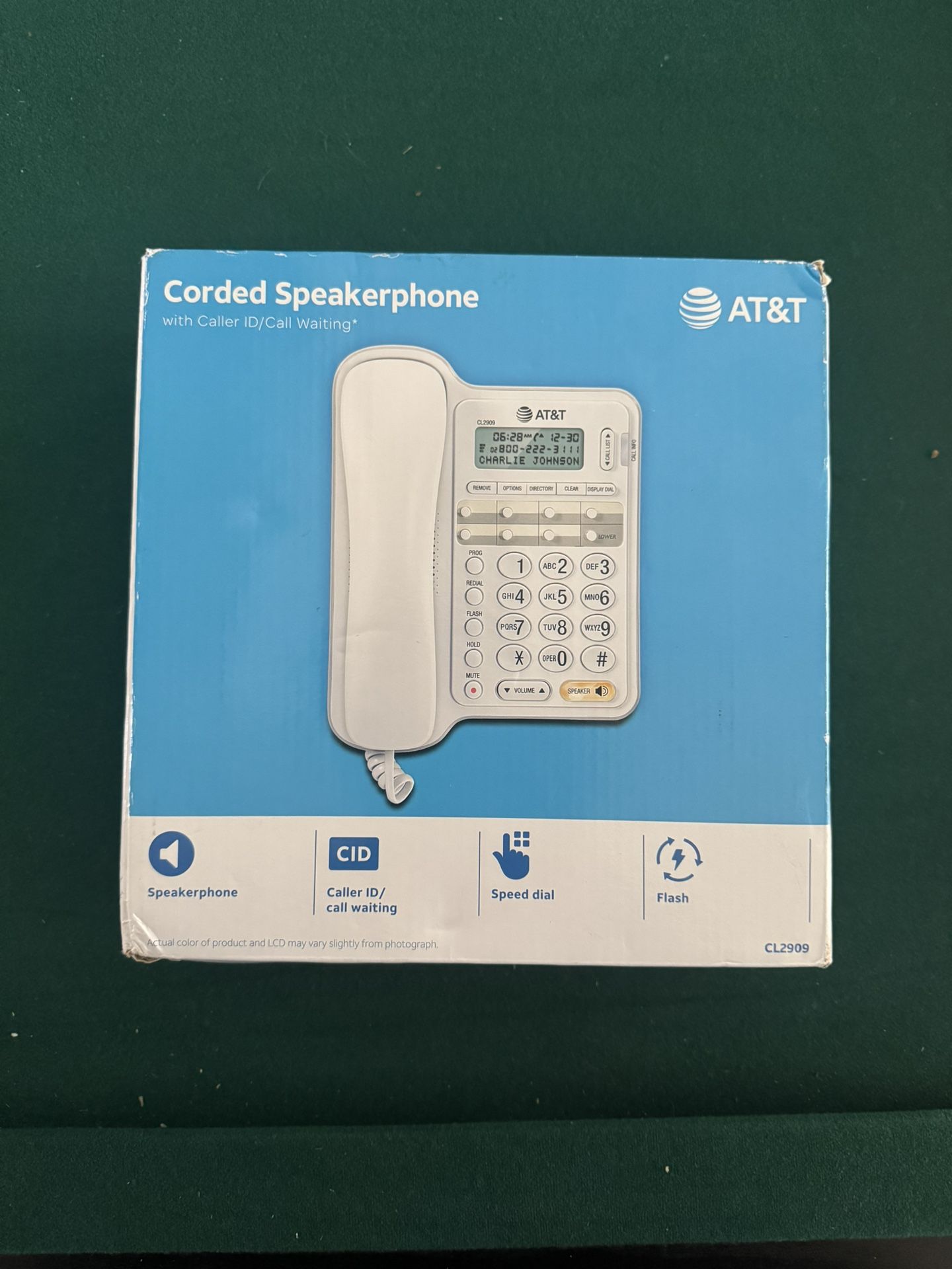 –AT&T CL2909 Corded Phone with Caller ID & Speakerphone – Brand New