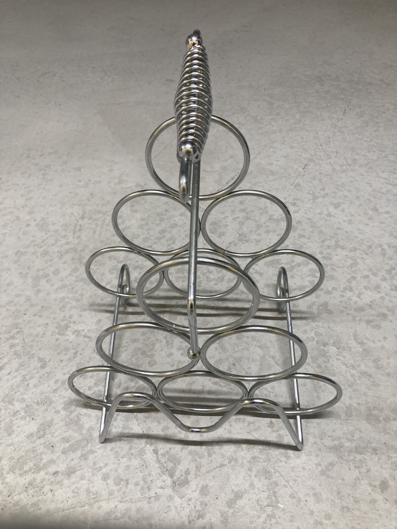 Silver Metal Wine Rack