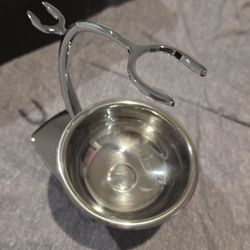Shaving Bowl and Stand Set with Magnetic Base