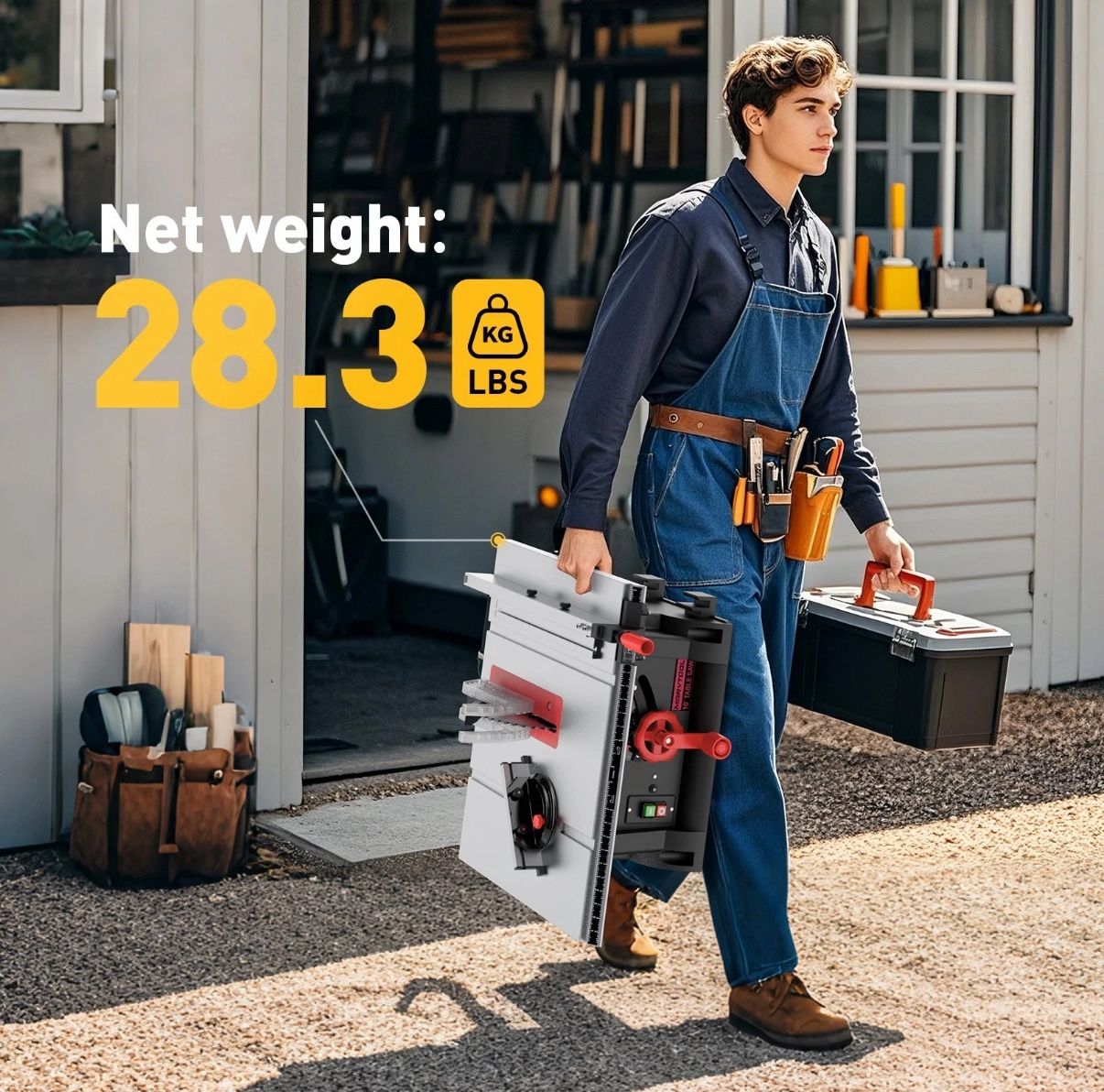 MarvTool Compact Table Saw 10 inch, 15Amp 4600RPM Portable Tablesaw 36T Blade