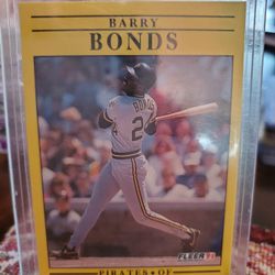 Barry Bonds 1991 Fleer Error 1990 Donruss Error Baseball Cards 