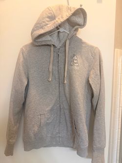 Disneyland Mickey Mouse Gray Zip-Up Hoodie Adult Size Small