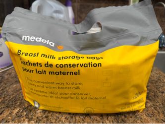 Breast milk storage bags