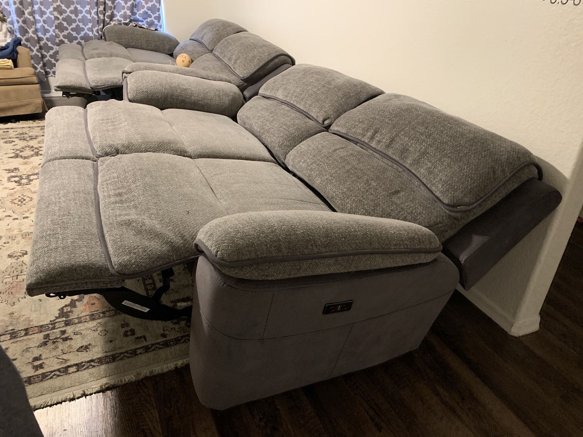 Set Of Electronic Recliner Couches