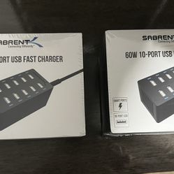 10-Port USB, 60W Fast charger