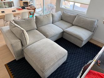 Infinity Gray Sectional Couch 6 Piece