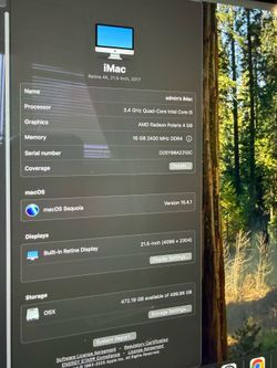 Apple iMac 4k 21.5” used