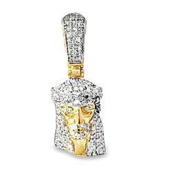 Diamond Jesus Face Pendant