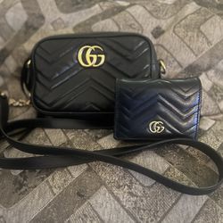 Gucci Marmont Shoulder Bag w/ Wallet 