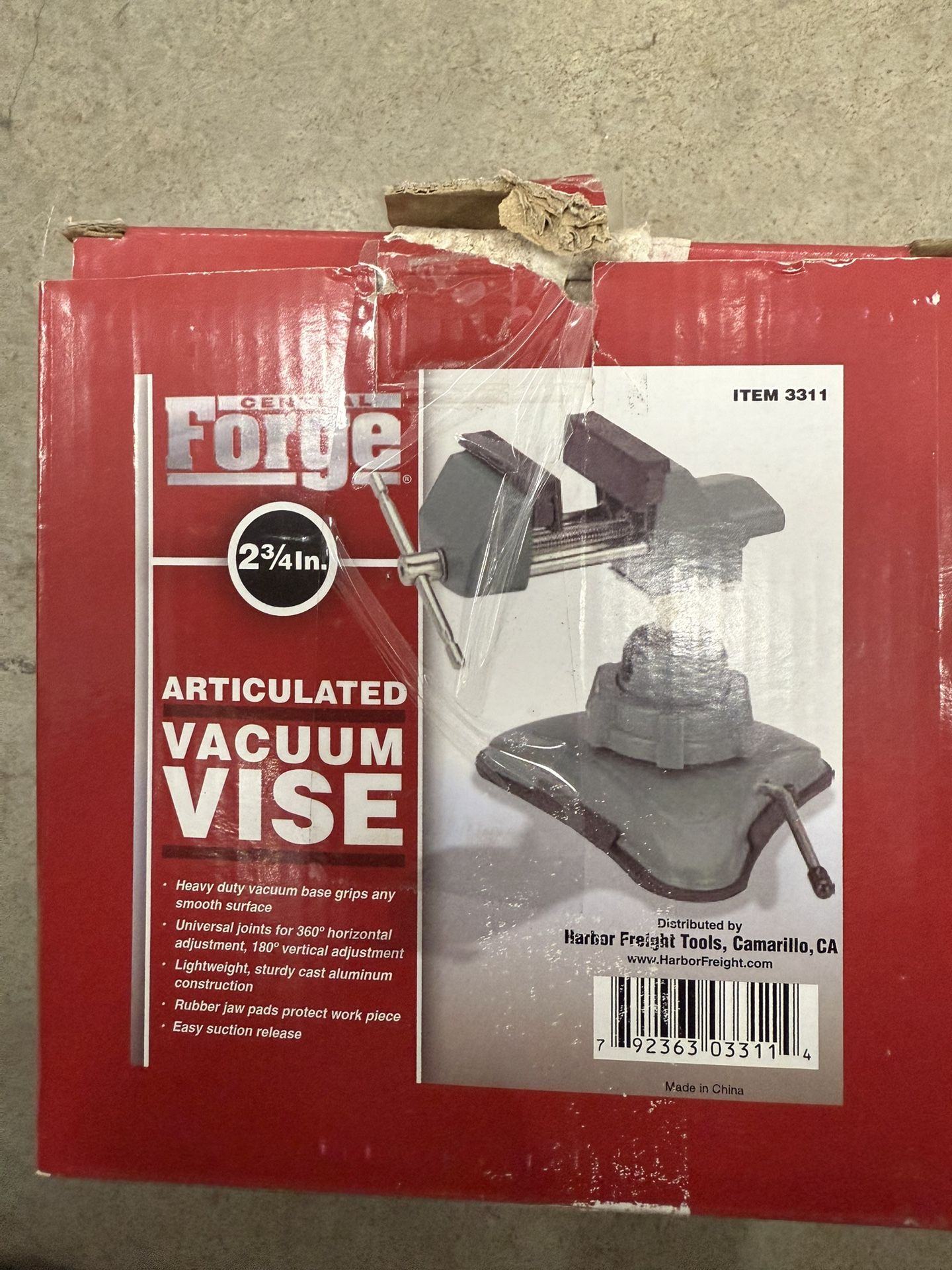 Central Forge 2-3/4" Articulated Vacuum Vise (Model 3311)