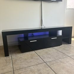 Modern Black TV Stand / Entertainment Center