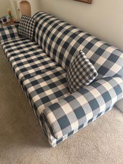 Cute checkered green couch