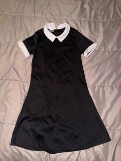 Spirit Halloween Wednesday Addams Costume, Youth Size L. Has light stains