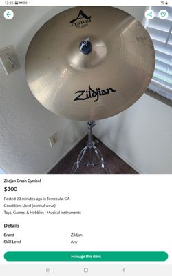 Zildjan Crash Cymbol