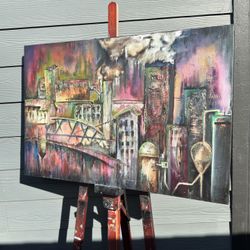 original oil painting abstract expressionism 