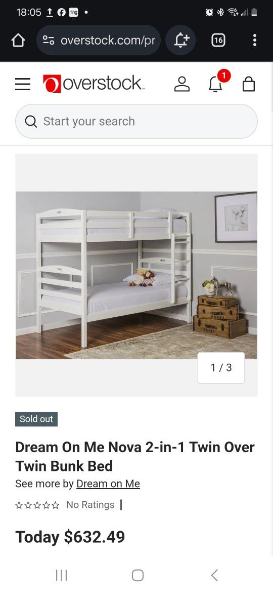 Brand New Twin Over Twin Bunk Bed