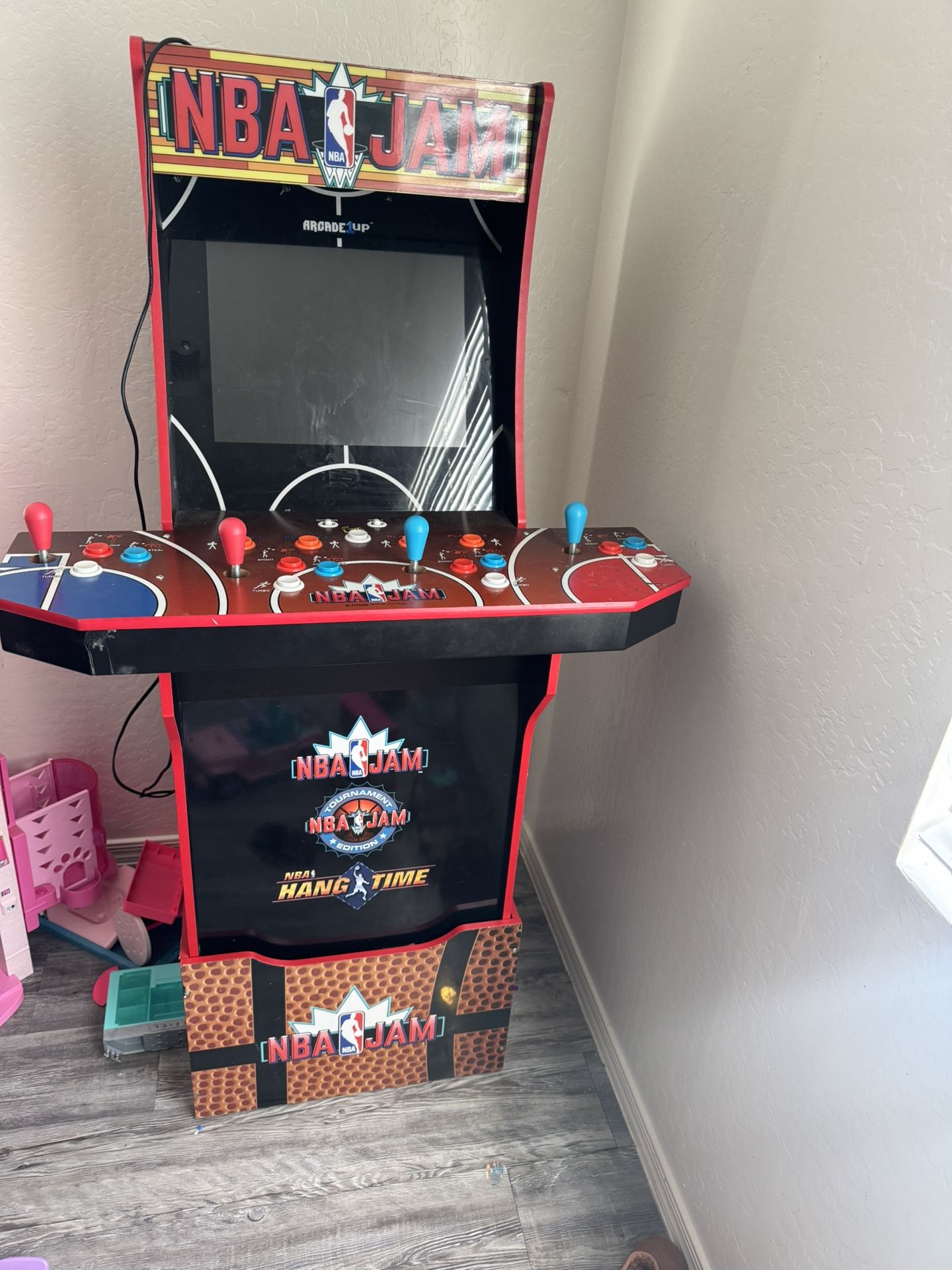 NBA Jam Arcade 1 Up Great Condition!! Stand Included And Power Cable