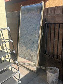 Mirror doors for closet. Complete 2 pieces and rails.  I have no use for them. Asking 20.00 OBO