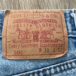 Levi’s 505 Men’s Jeans 31W X 32L