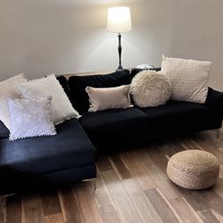 BRAND NEW, Seriously, Black Left Chase Sectional