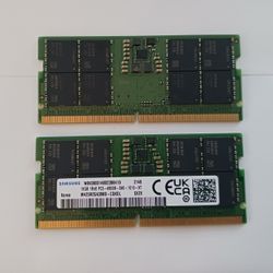 32GB (2 X 16GB) Samsung DDR5 Laptop RAM 