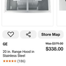 GE 20" Stainless Steel Range Hood W/Remote Brand New (Price Is Firm)