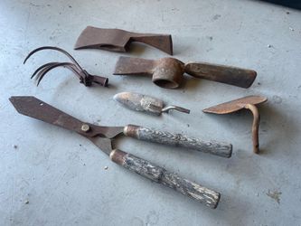 Vintage tools, for use, display, yard art.