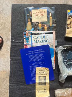 Big lot of candle-making supplies