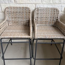 Couch, entrance console, counter stools