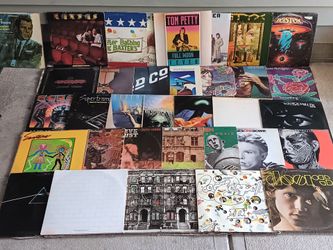 Old vinyl rock records