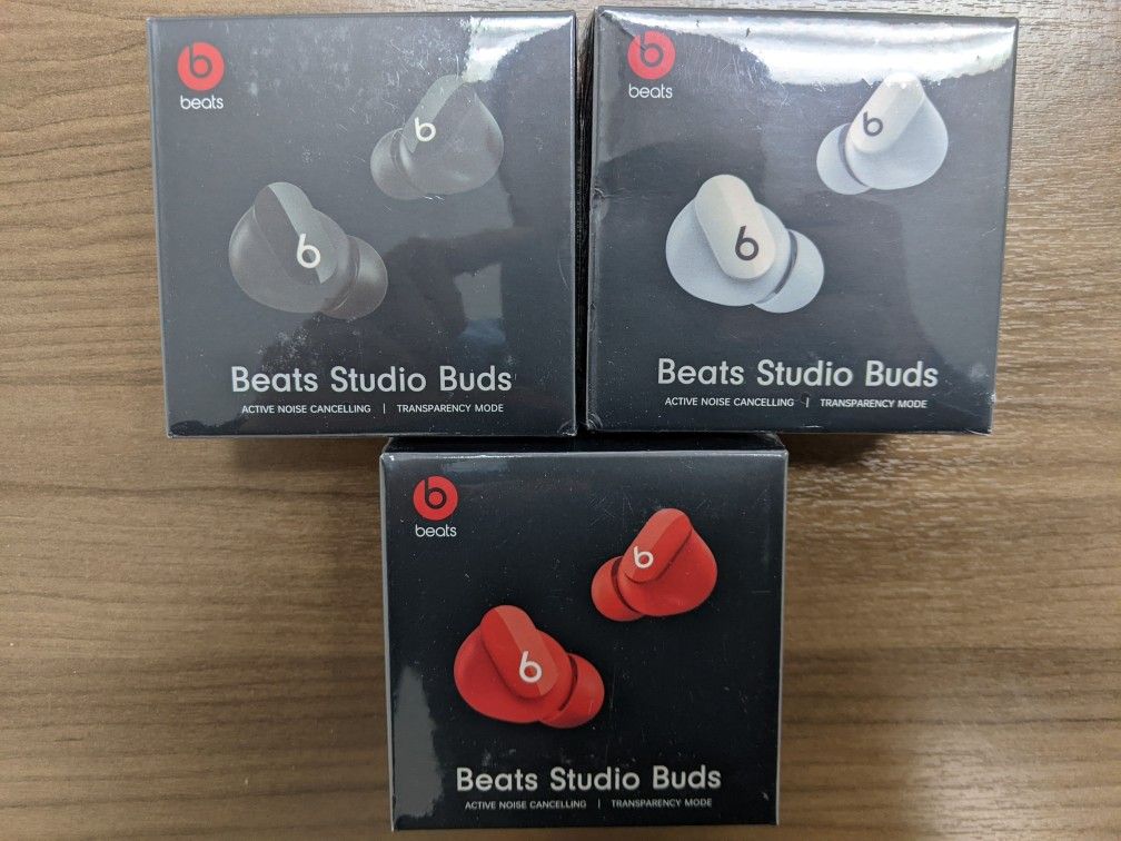 Beats Studio Buds Wireless Bluetooth Black White Red New Sealed