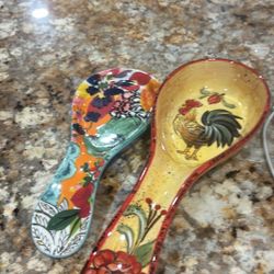 Dos Soporte De Cucharas Para La Cocina 