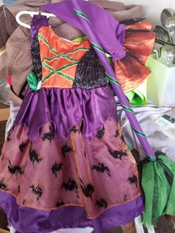 Halloween costume (girls sz.4) used once.colorful pretty witch...