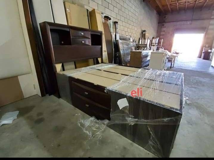 》 Emily Dark Cherry Storage Platform Bedroom Set Dresser Mirror Nightstand Bed Frame Queen