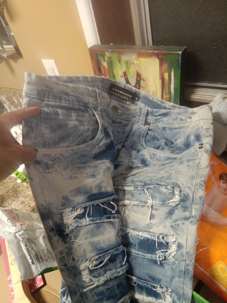Live Mechanics Stacked Jeans