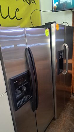 Side by side refrigerators.