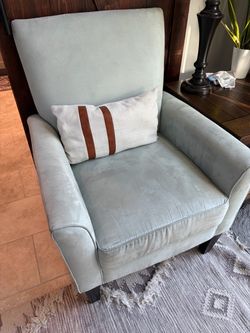 Blue sofa chairs