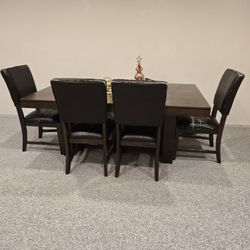 Dining Table with 4 Chairs and a Bench