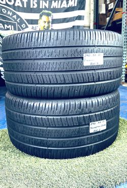 🇺🇸 2 USED TIRES 295/35ZR21 PIRELLI SCORPION ZERO ALL SEASON USED TIRES 295 35 21