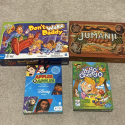 Board Games Disney Apples To Apples, Hi-Ho Cherry-O, Don’t Wake Daddy, Jumanji