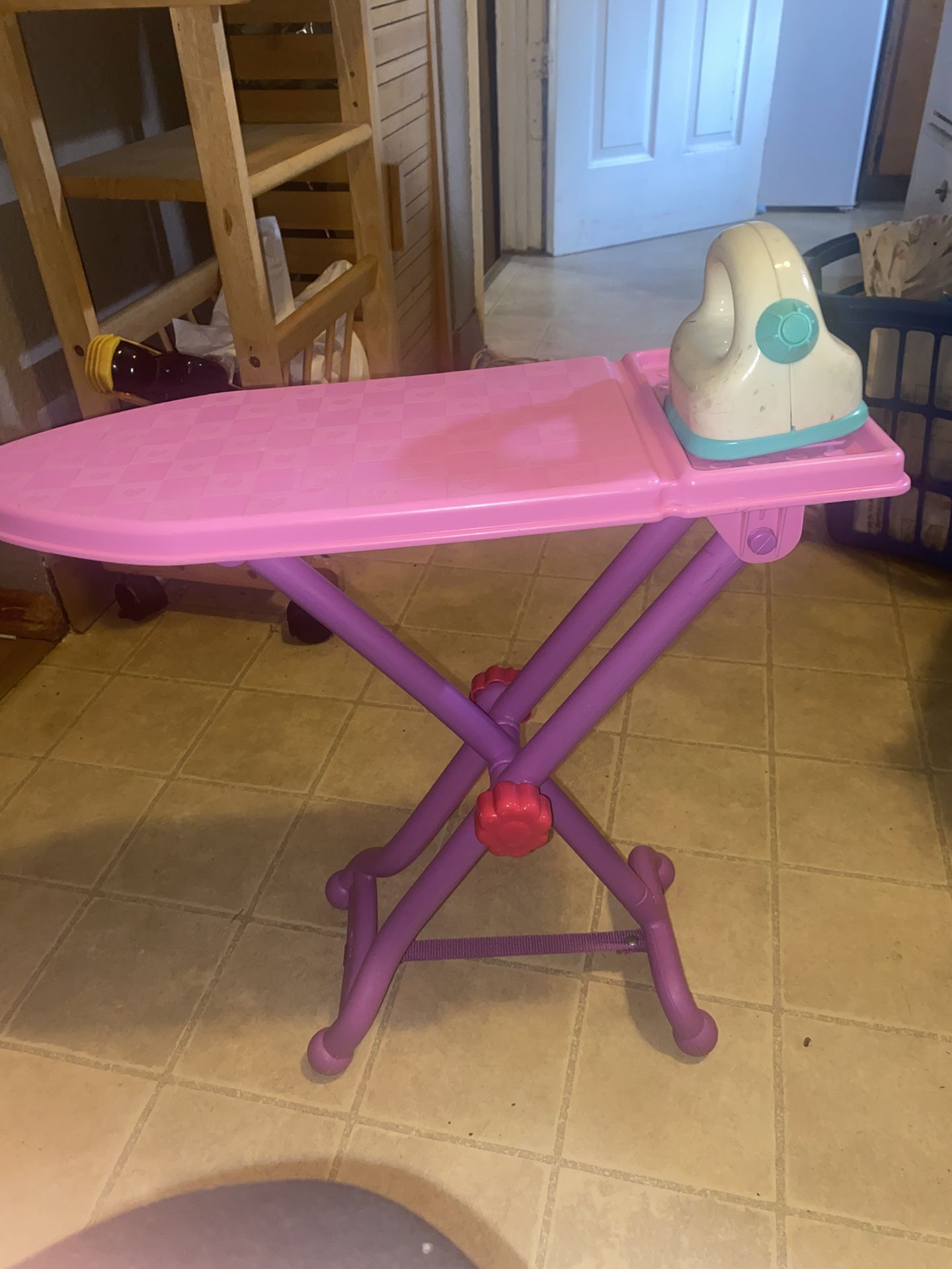 Pretend iron board and iron for children