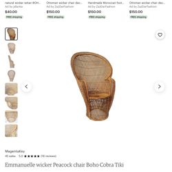 Vintage wicker antique chairs X2 In Set 