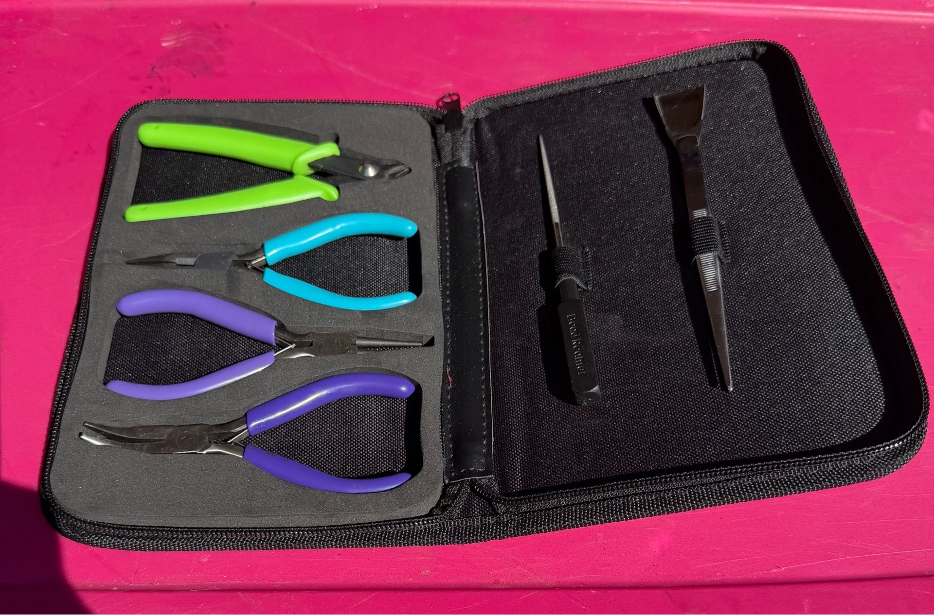 Cousin DIY 6-Piece Jewelry Making Tool Set with Black Storage Case – Steel Pliers & Cutters for Jewelry Making and Craft Projects.