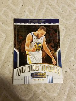 Stephen Curry Panini Winning Tickets Card