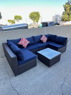 7pc Outdoor Patio Wicker Furniture Set 