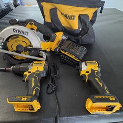DEWALT DRILLS AND CIRC SAW