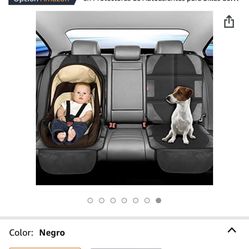 Luilanc Protector de asiento de coche con acolchado más grueso, resistente al agua 600D, protector de asiento de bebé con bolsillos de almacenamiento,