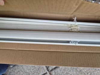 70 x 64" off white blinds