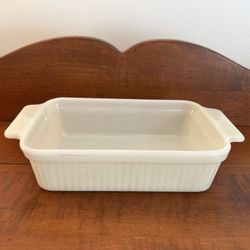 Vintage Milk Glass Anchor Hocking Fire King Loaf Pan Dish 10.5” x 5.5
