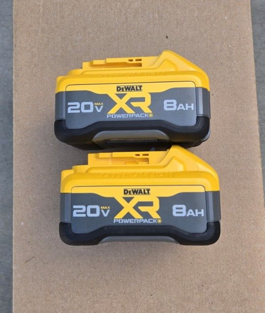 Dewalt 20v Powerpack Batteries 8.0 Ah XR Brand New Price For Both